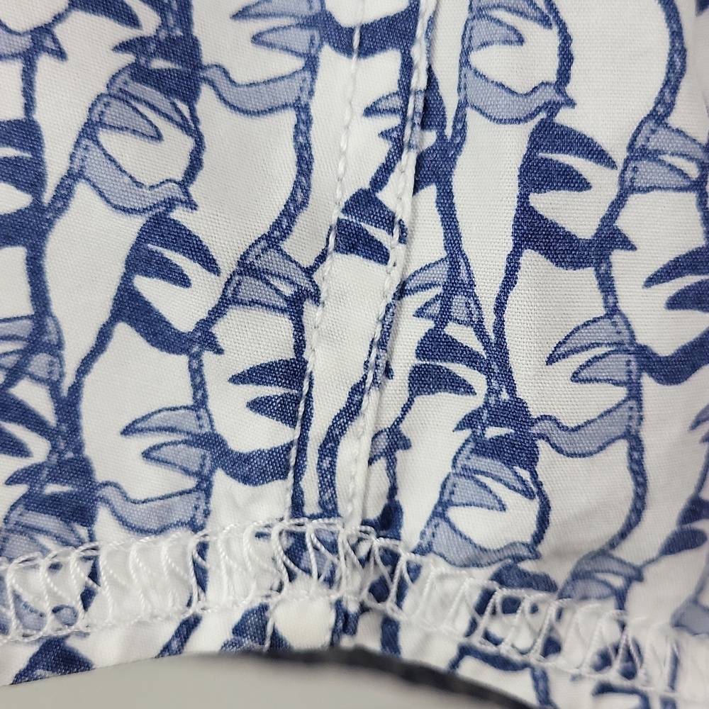 Georg Roth Los Angeles Button-Down Shirt with Navy All-Over Print. Size L - Picture 7 of 10